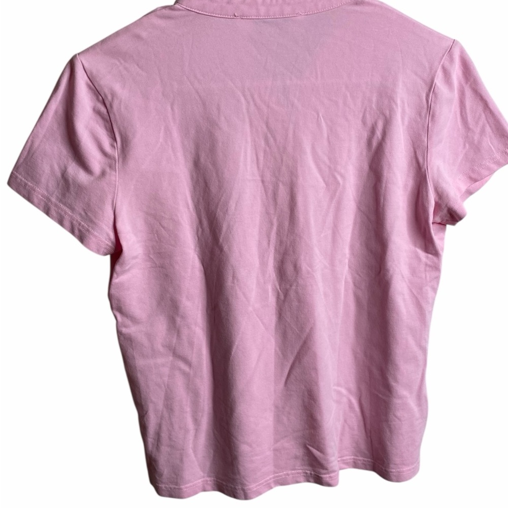 Pink Ruffled Button-Up Blouse - Picture 5 of 5